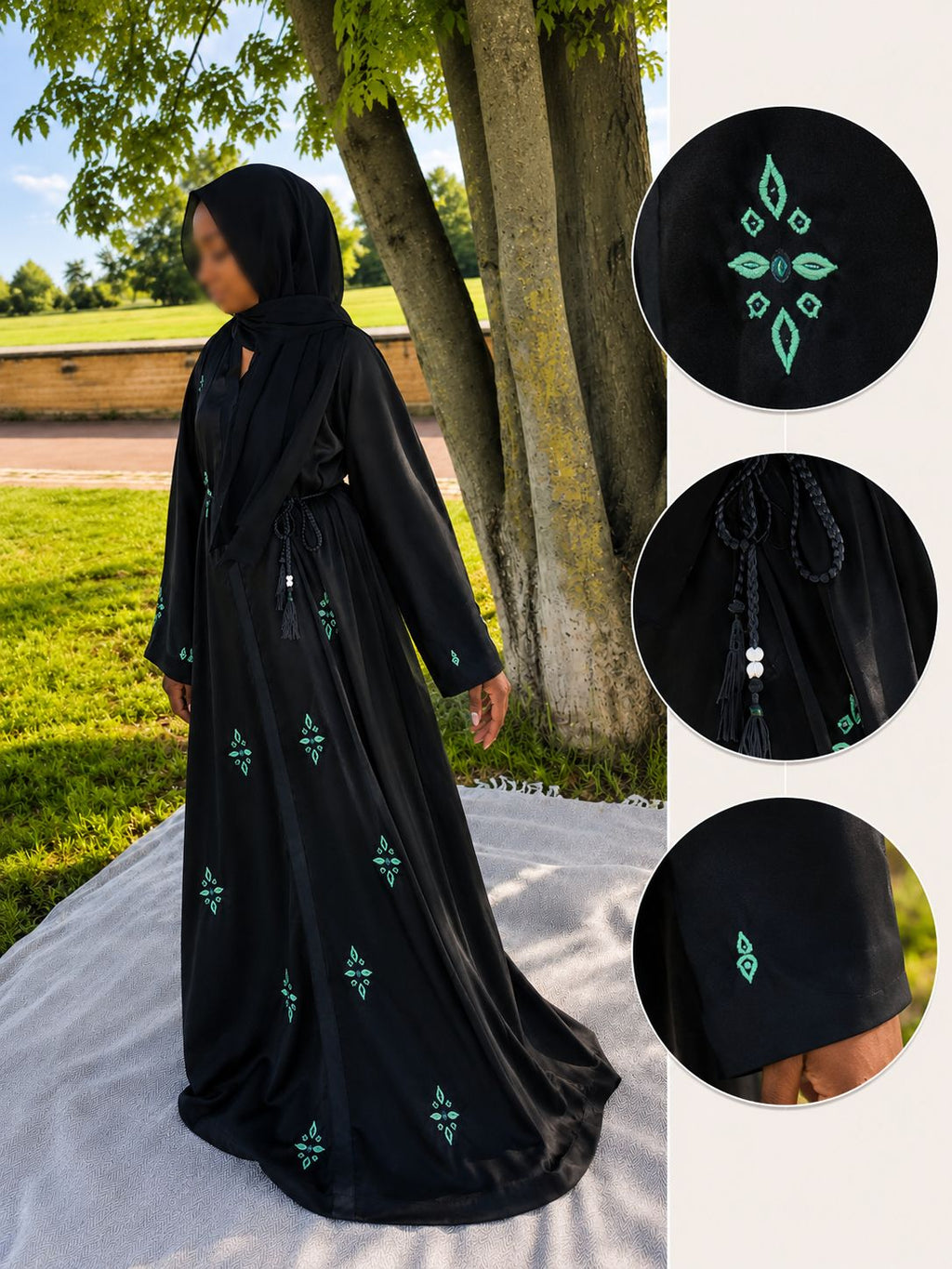 Abaya Layla — Noir Profond