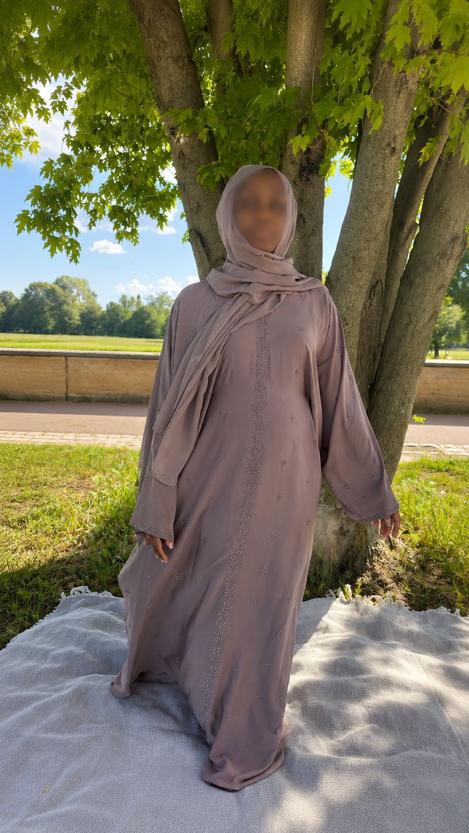 Abaya Naïma — Taupe Perlé