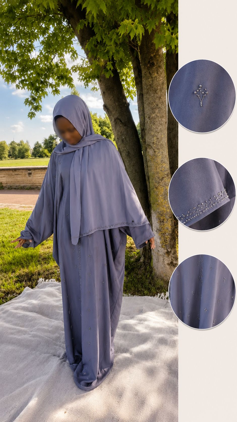 Abaya Naïma — Taupe Perlé