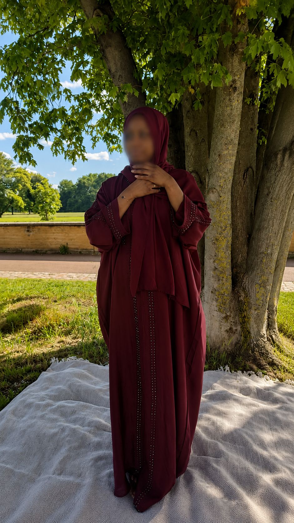 Abaya Rouh — Bordeaux Intense