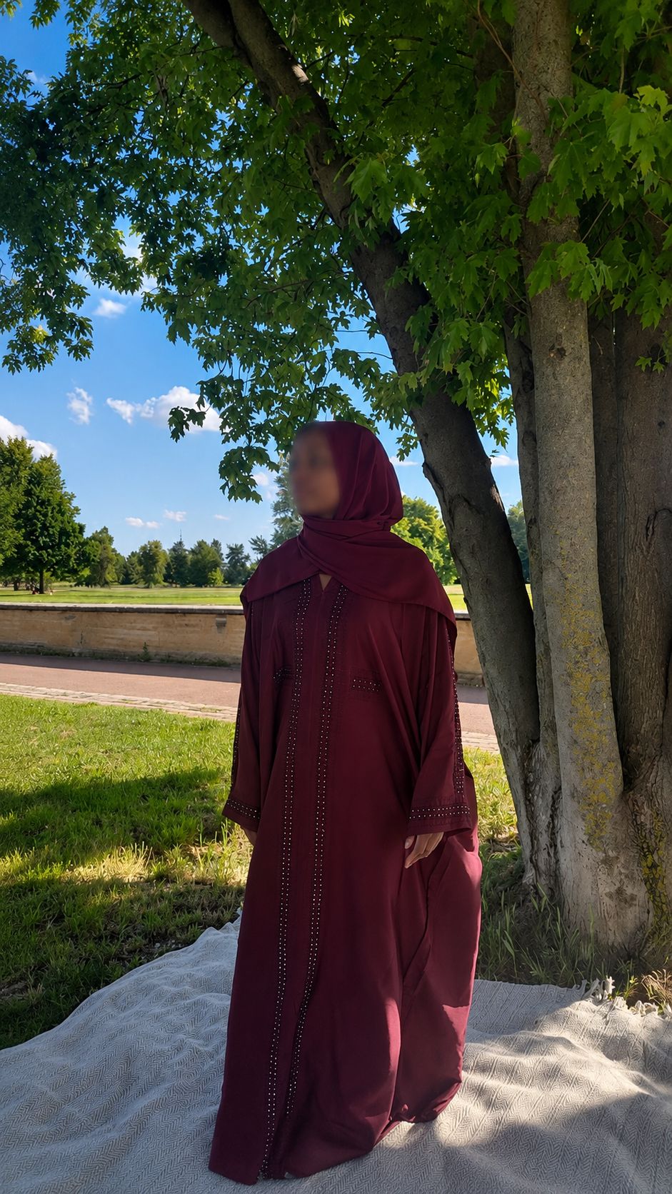 Abaya Rouh — Bordeaux Intense